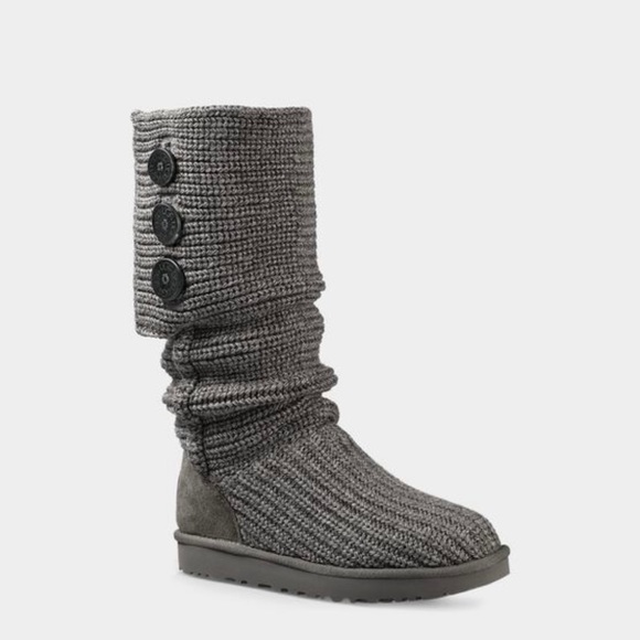 UGG Classic Cardy Boot - Grey - Picture 1 of 13